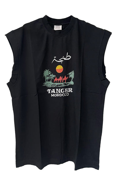 MOROCCO TOURIST SLEEVELESS T-SHIRT（UNISEX）