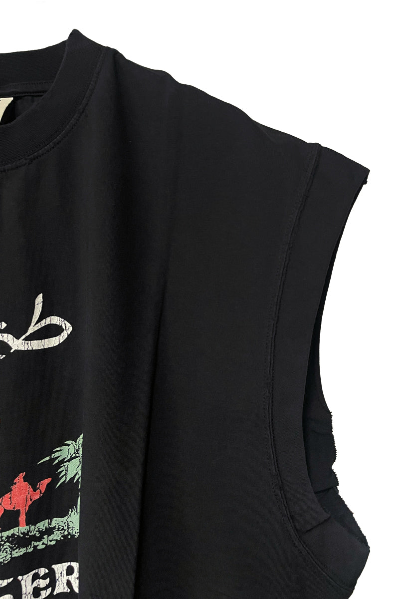 MOROCCO TOURIST SLEEVELESS T-SHIRT（UNISEX）