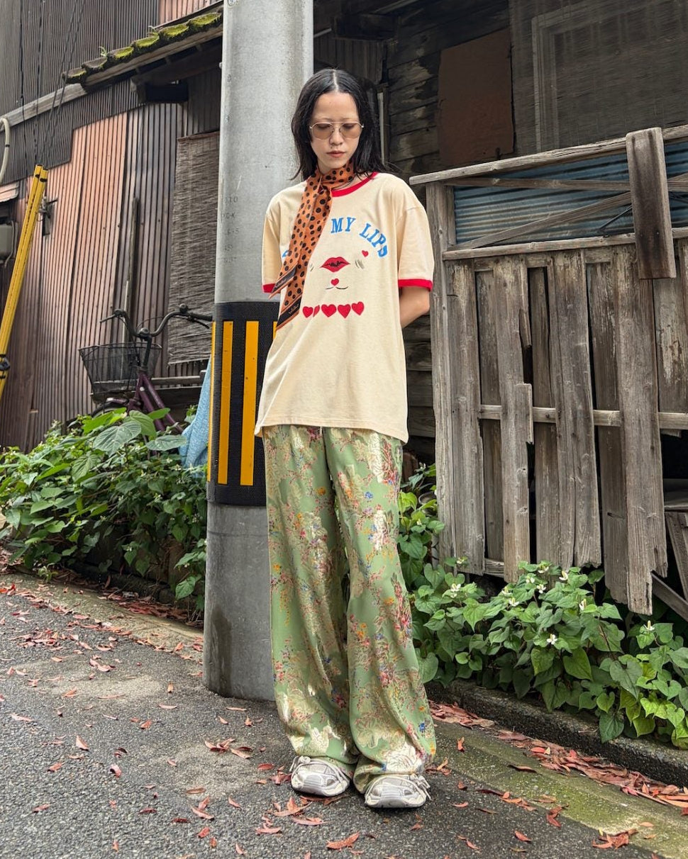 フローラルブロケードパンツ