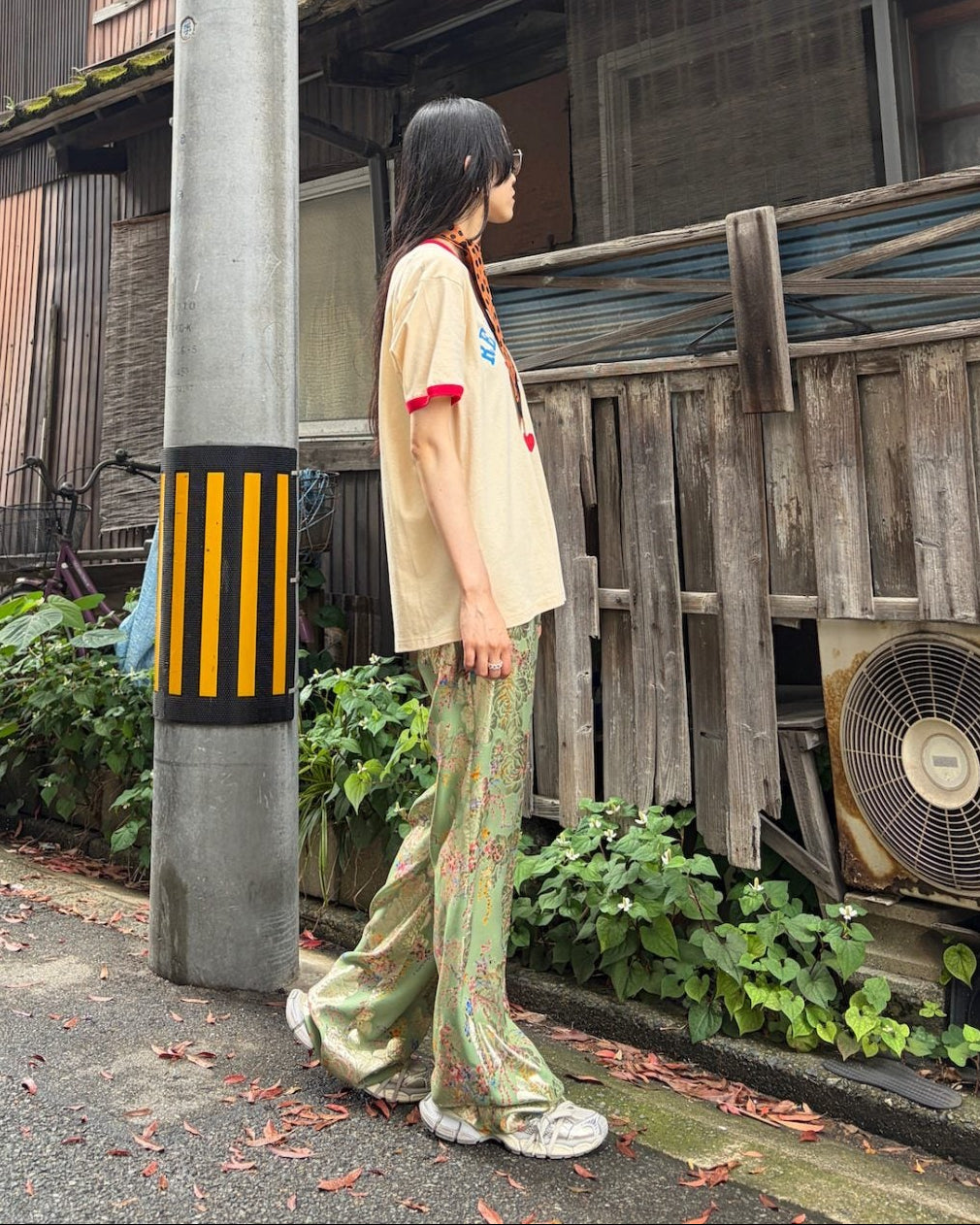 フローラルブロケードパンツ