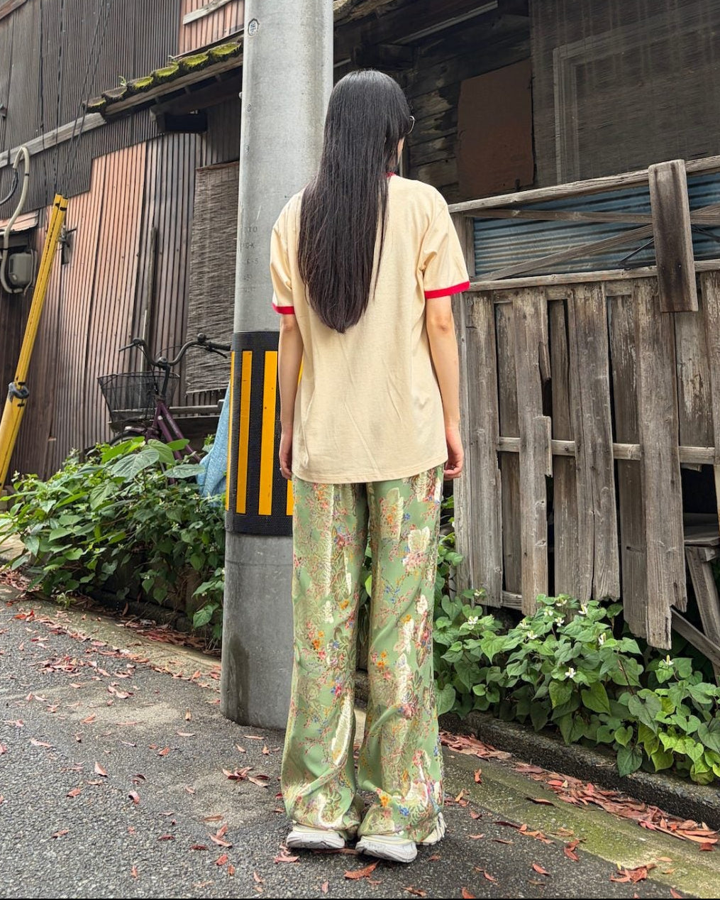 フローラルブロケードパンツ