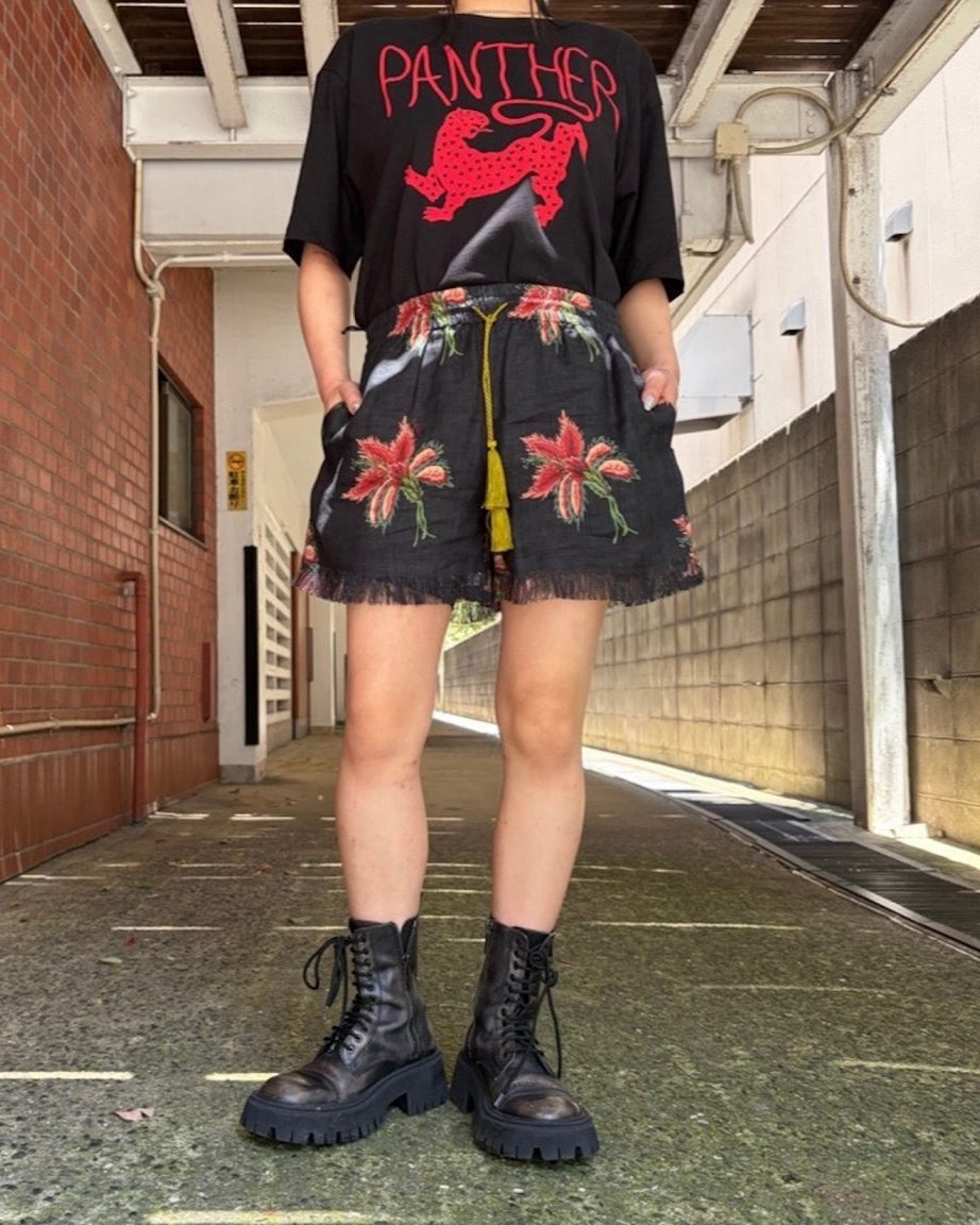 リネンショートパンツ