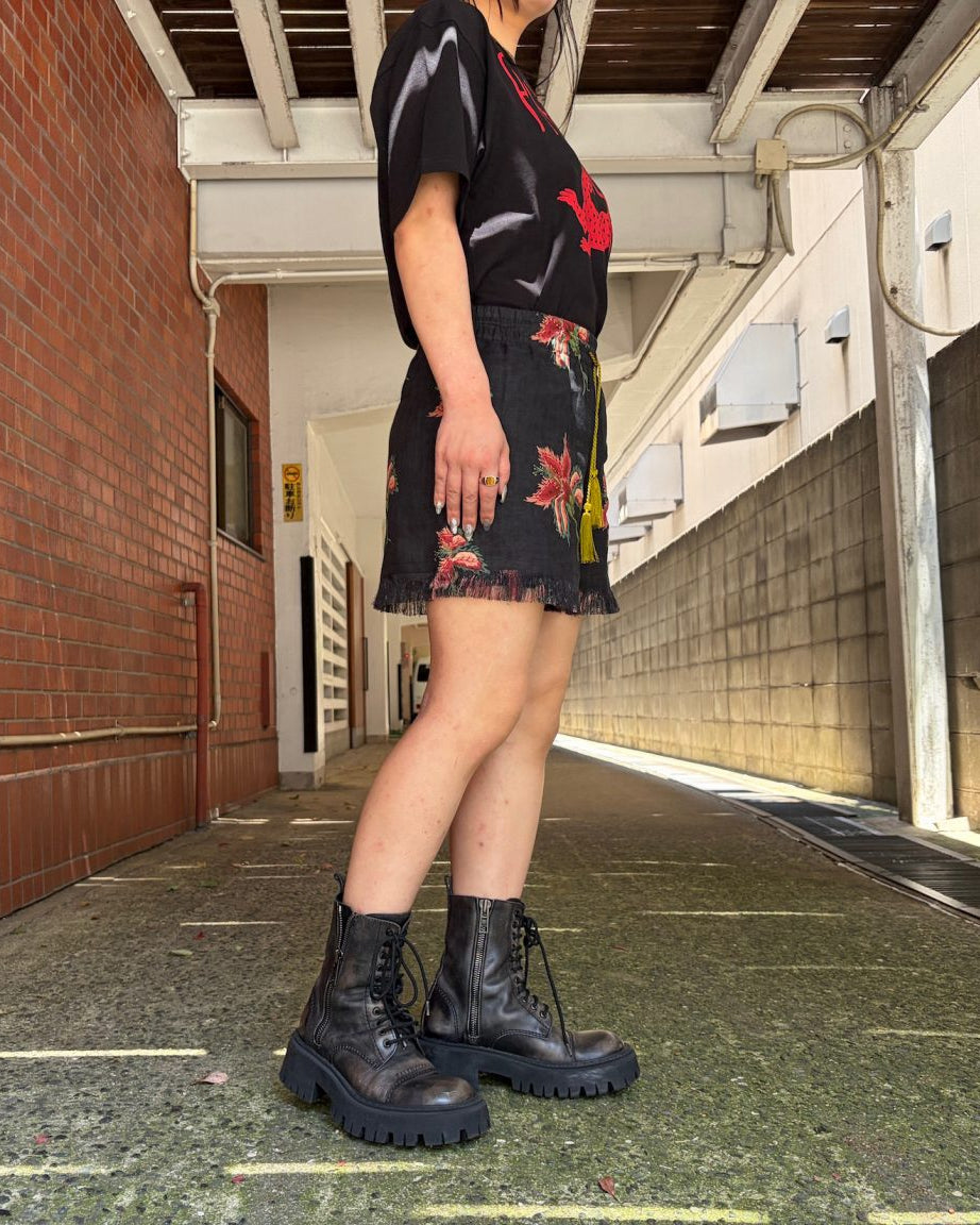 リネンショートパンツ