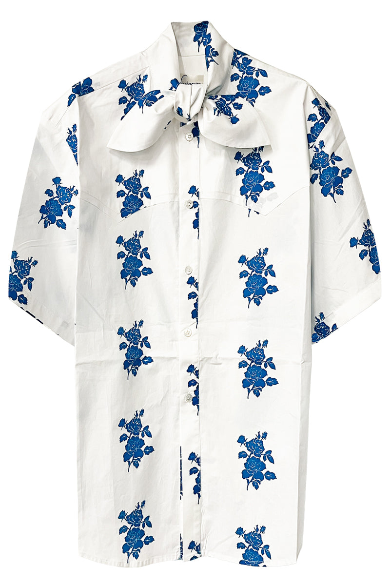 Ribbon Collar S/S Shirt（MEN）