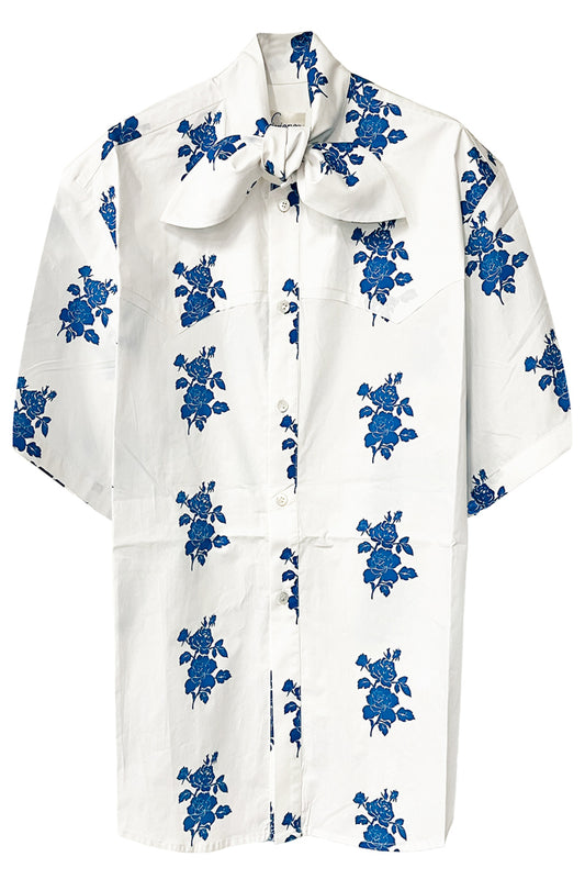 Ribbon Collar S/S Shirt（MEN）