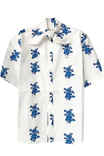 Ribbon Collar S/S Shirt（MEN）