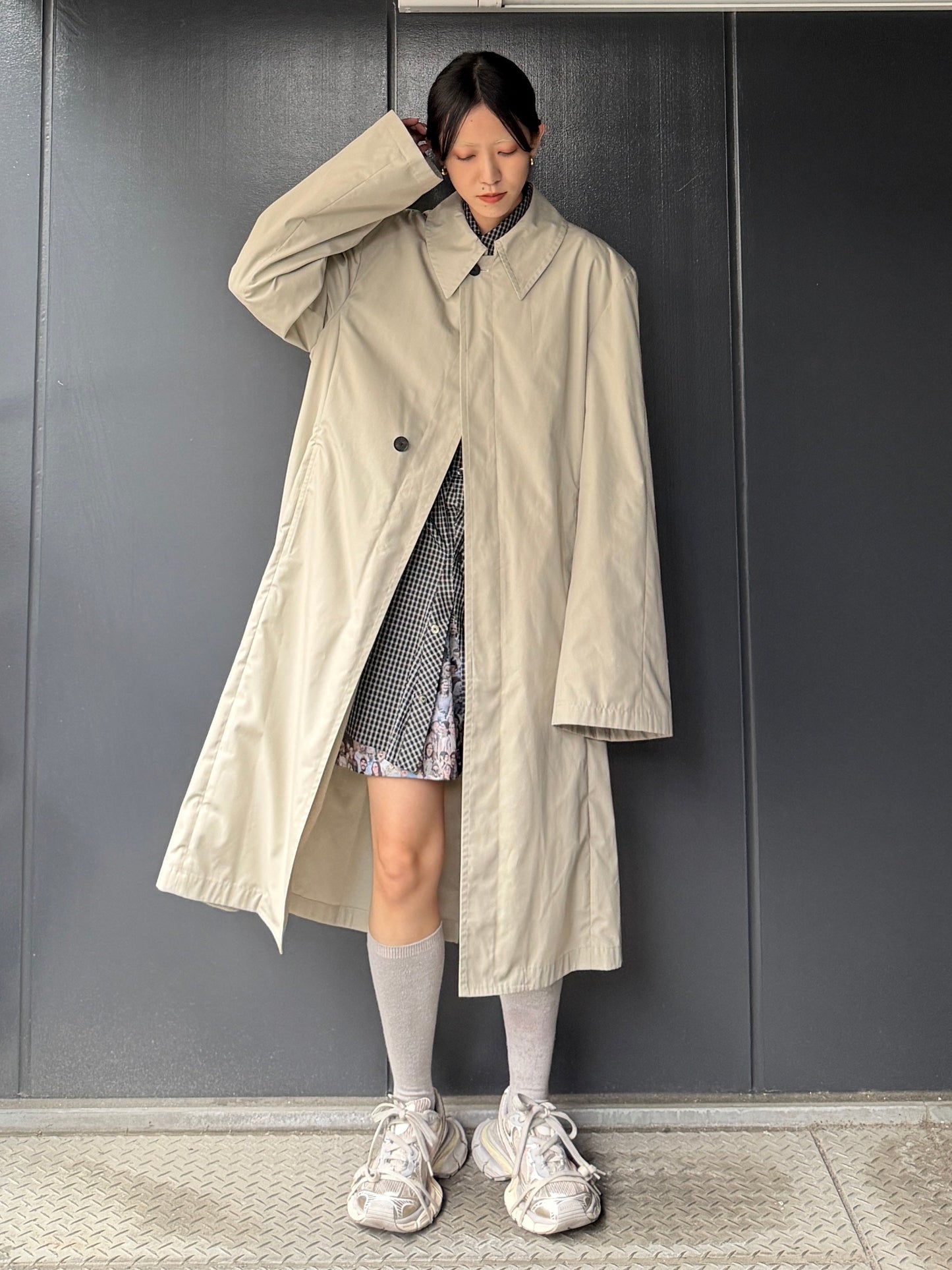 Wilted Collar Balmacaan Coat（UNISEX）
