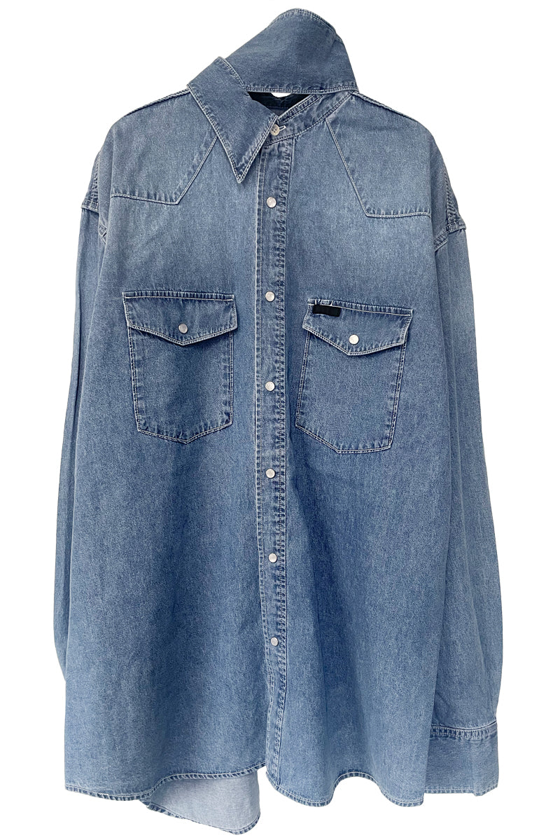 Oversized Long Collar Shirt