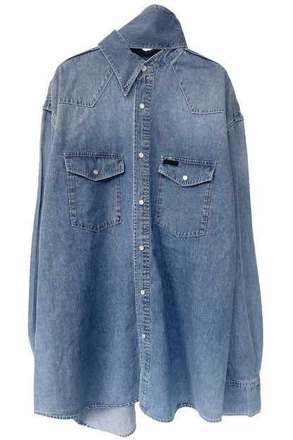 Oversized Long Collar Shirt