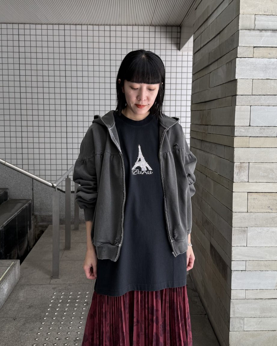 COTTON JERSEY VOLUME HOODIE