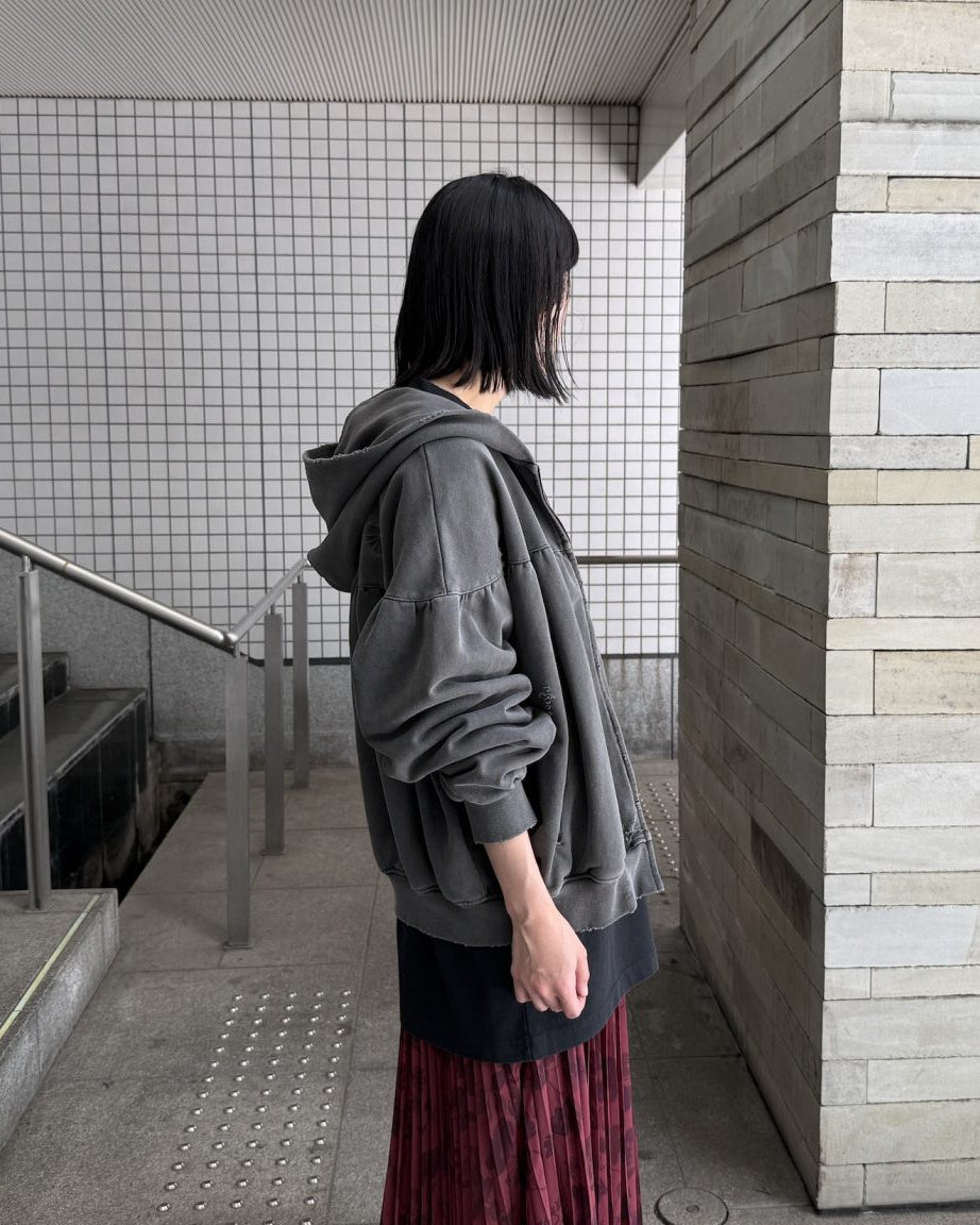 COTTON JERSEY VOLUME HOODIE