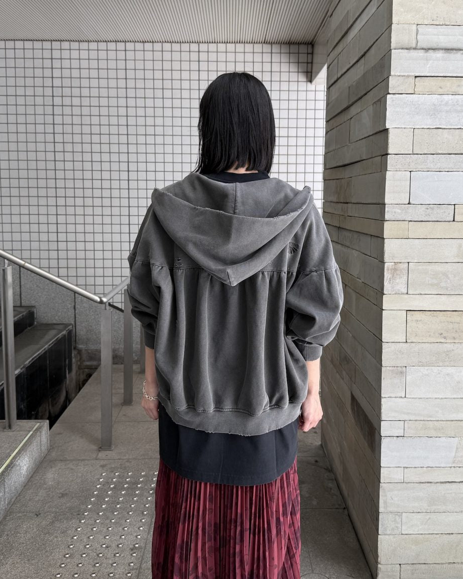 COTTON JERSEY VOLUME HOODIE