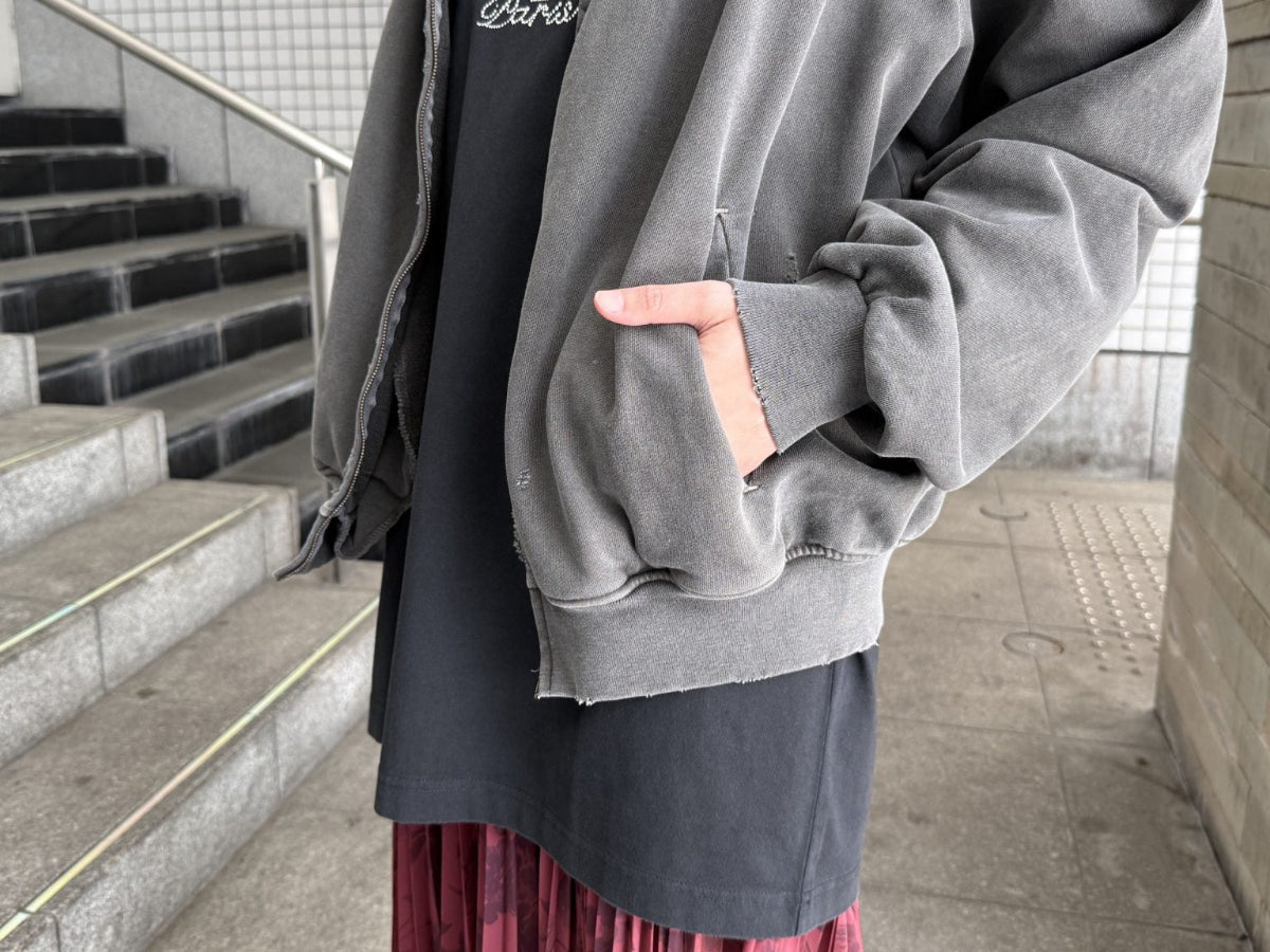 COTTON JERSEY VOLUME HOODIE