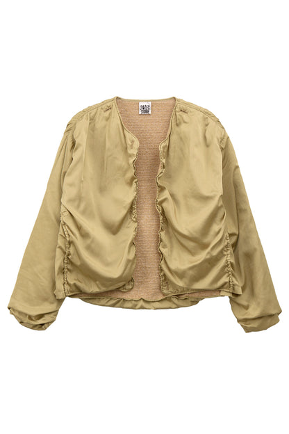 SILKY SHIRRING VOLUME BOMBER