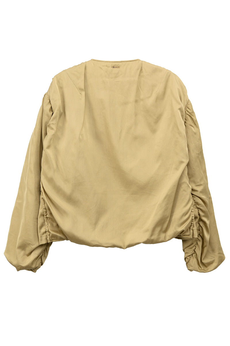 SILKY SHIRRING VOLUME BOMBER