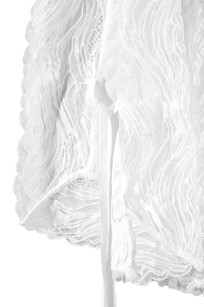 LACE TRIM COTTON TOP