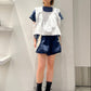 LACE TRIM COTTON TOP