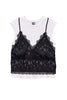 LACE LAYERED JERSEY TOP