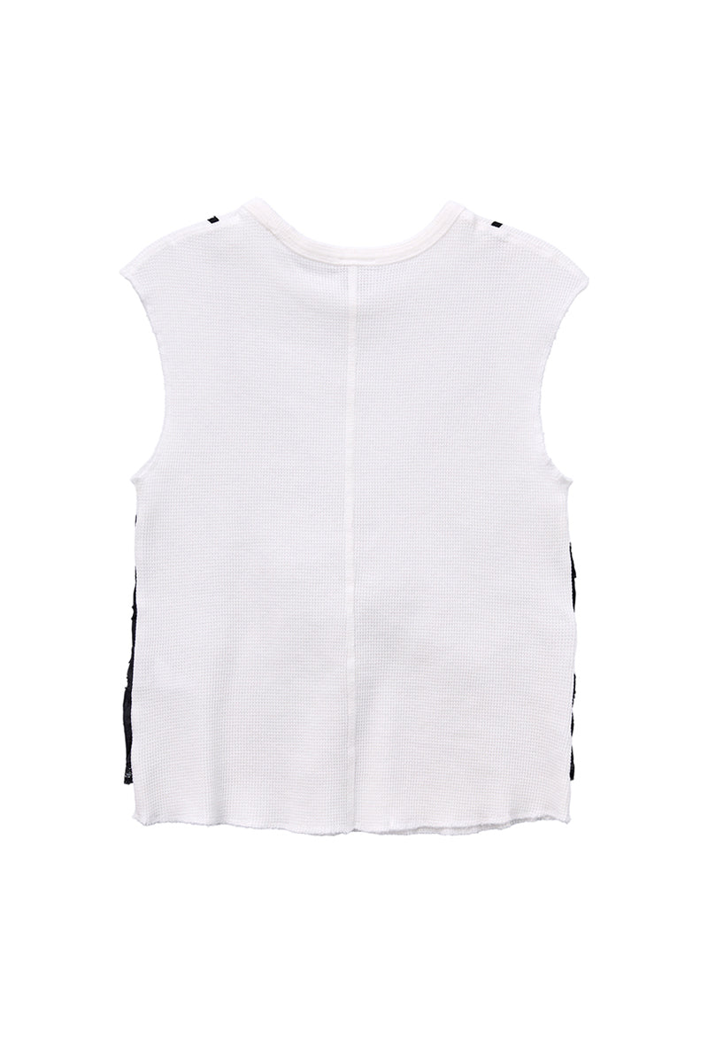 LACE LAYERED JERSEY TOP