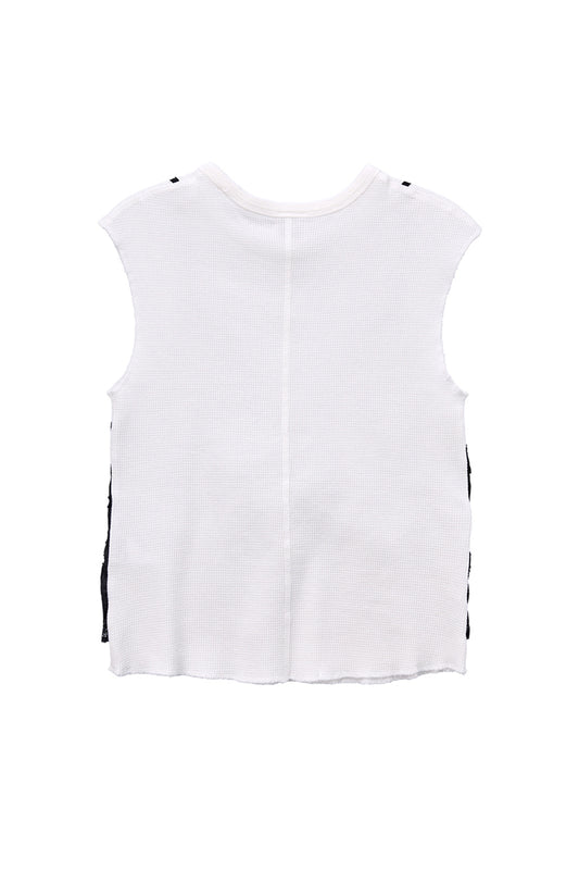 LACE LAYERED JERSEY TOP