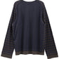 LAYERED HEM STRIPE LONG SLEEVE
