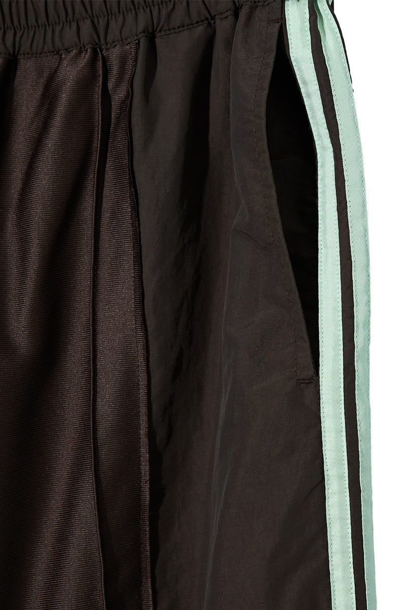 MIXED PANEL SLIT TRACK PANTS