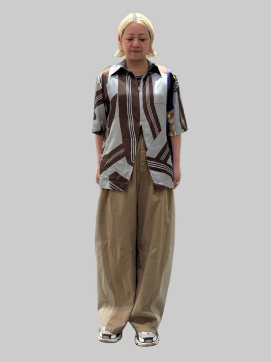 MIXED PANEL COTTON PANTS