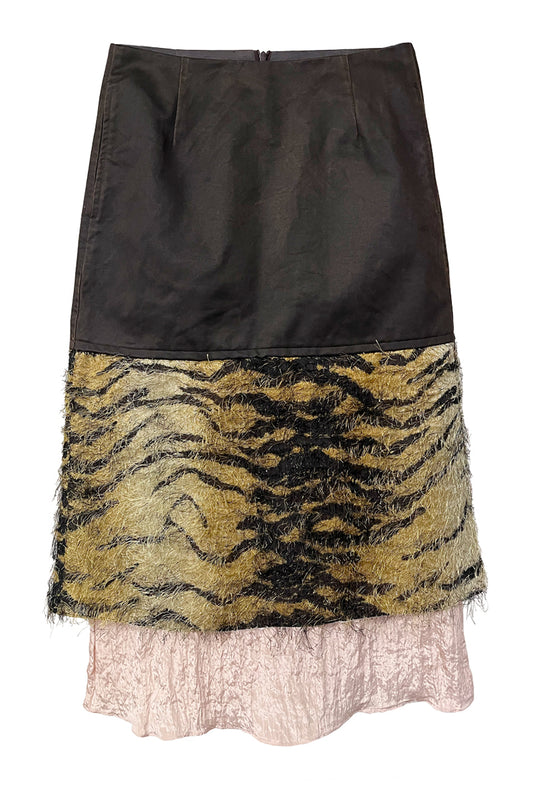 MIXTURE SEMI-TIGHT SKIRT