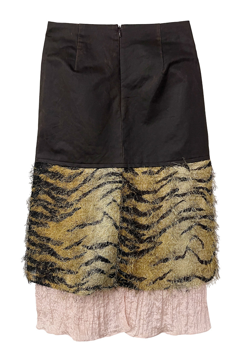 MIXTURE SEMI-TIGHT SKIRT
