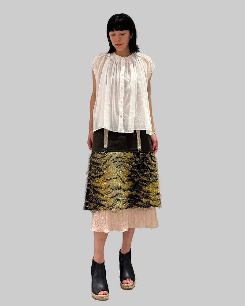 MIXTURE SEMI-TIGHT SKIRT