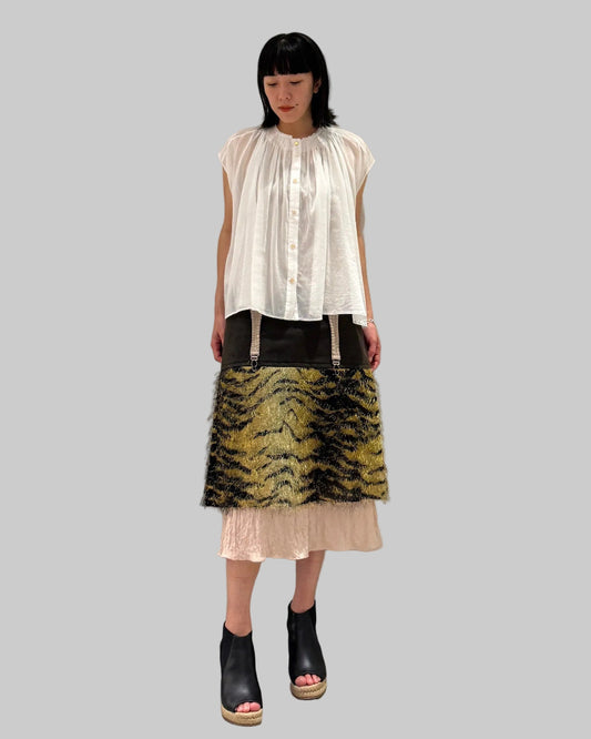MIXTURE SEMI-TIGHT SKIRT