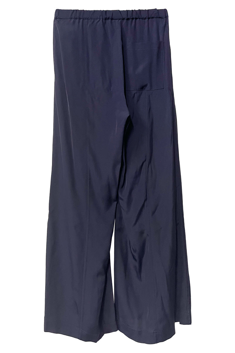 SILKY VISCOSE 2TUCK FLARE EASY PANTS