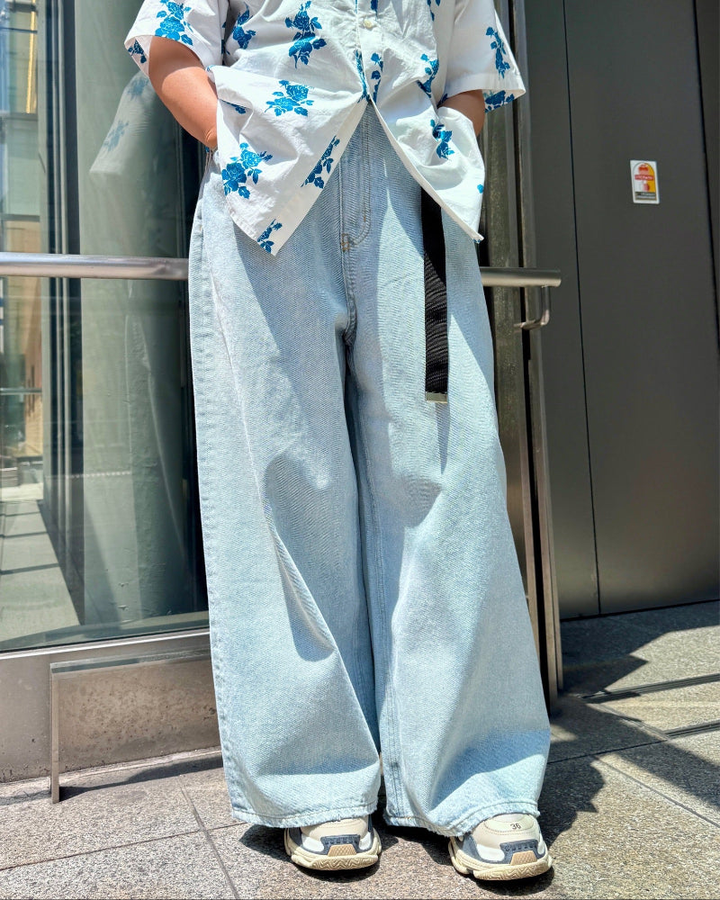 BELTED BAGGY DENIM（UNISEX）
