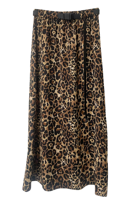 BELTED LEOPARD SKIRT