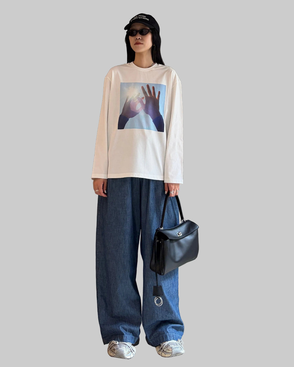 フォトプリントロングスリーブTシャツ