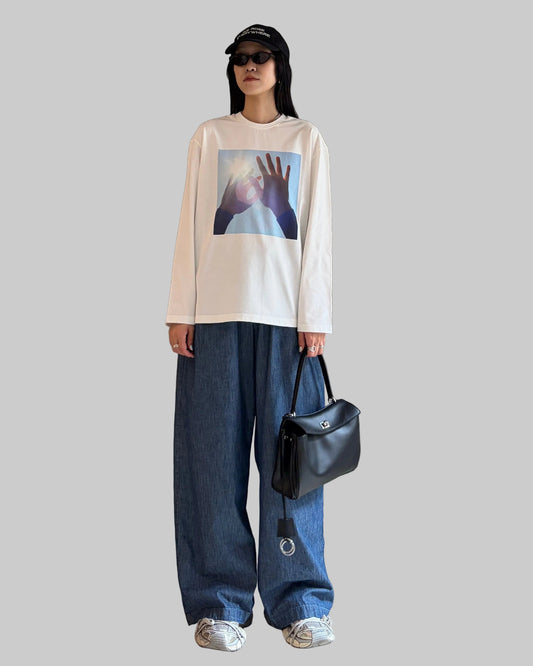 フォトプリントロングスリーブTシャツ
