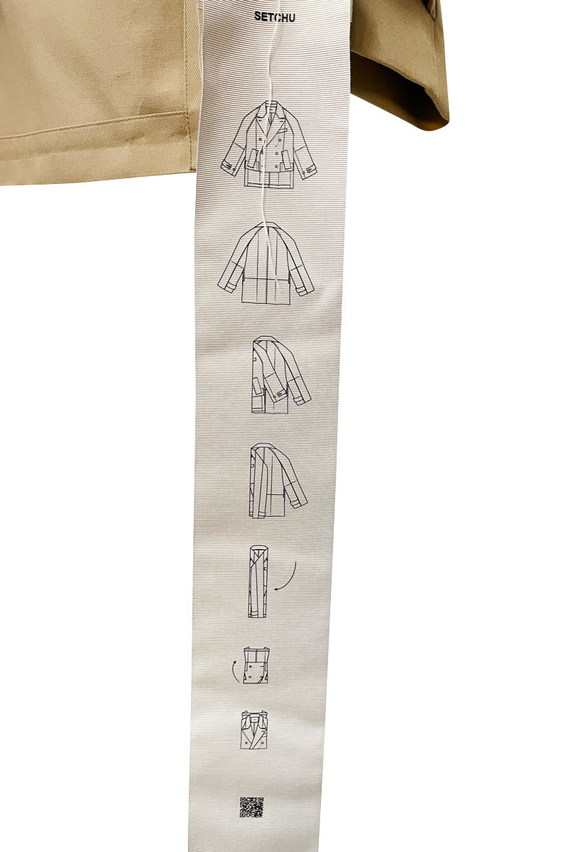 ORIGAMI TRENCH JACKET COTTON CASHMERE