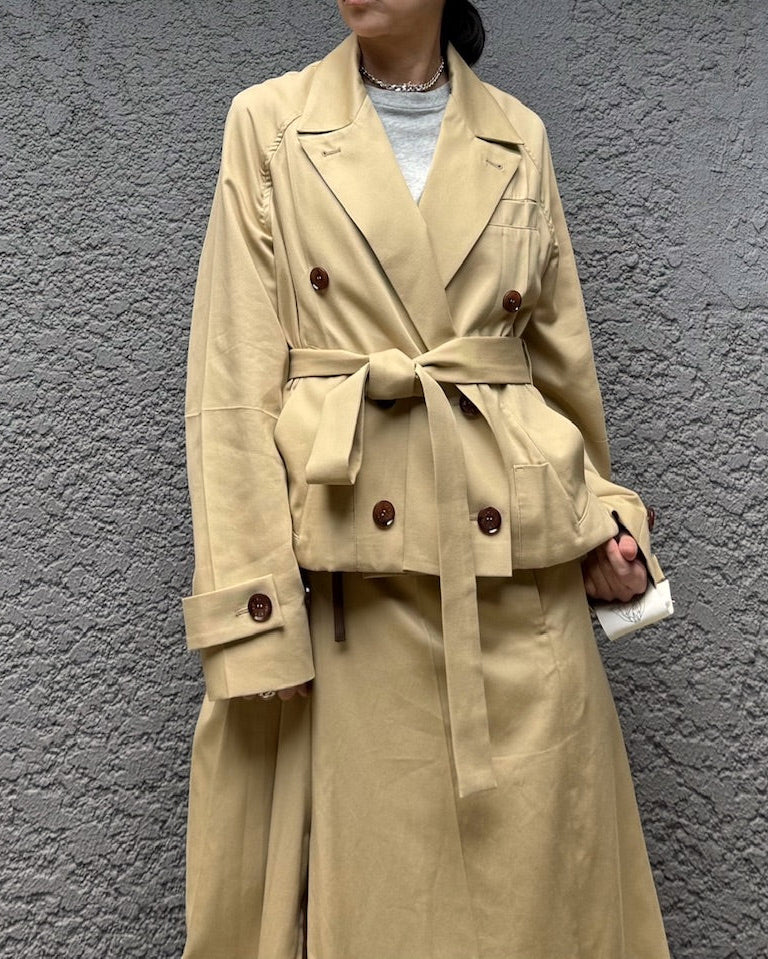 ORIGAMI TRENCH JACKET COTTON CASHMERE