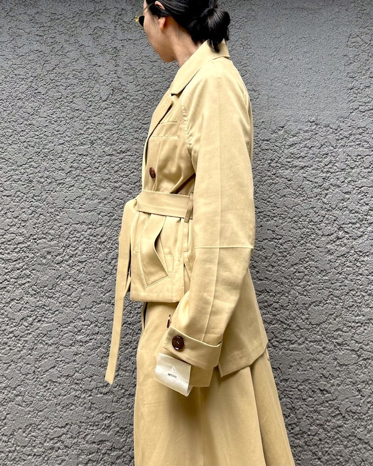 ORIGAMI TRENCH JACKET COTTON CASHMERE