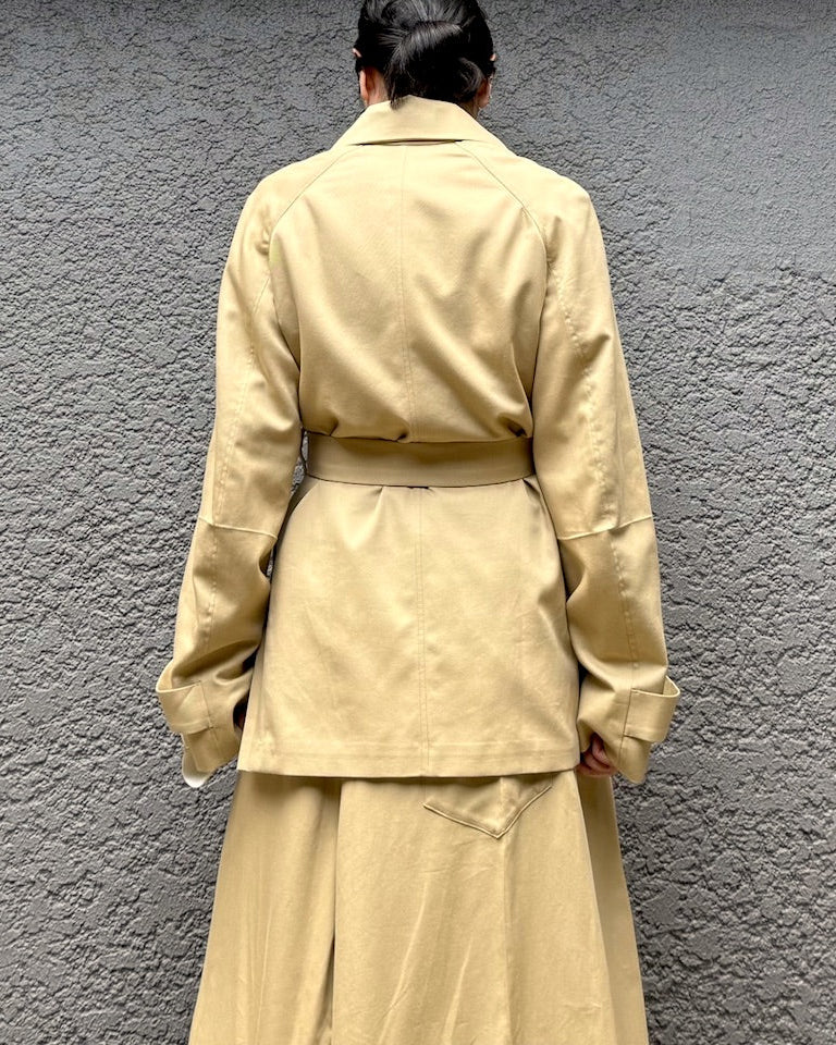 ORIGAMI TRENCH JACKET COTTON CASHMERE