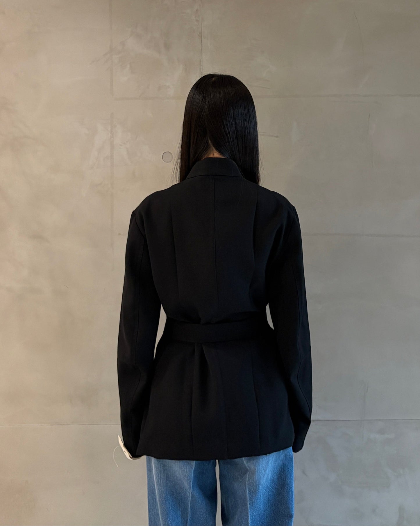 NO LAPEL ORIGAMI JACKET MAKISU WOOL（UNISEX）