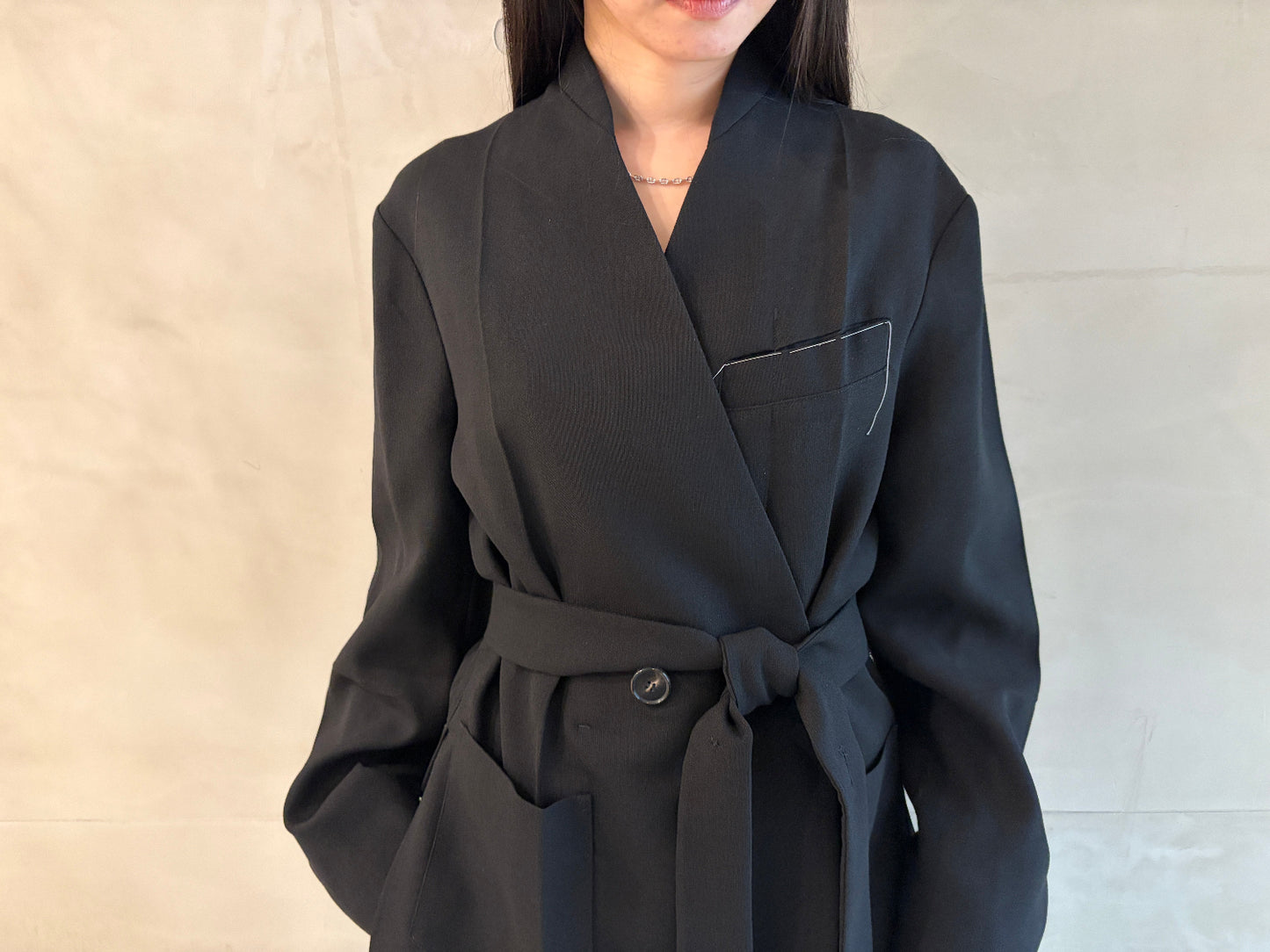 NO LAPEL ORIGAMI JACKET MAKISU WOOL（UNISEX）