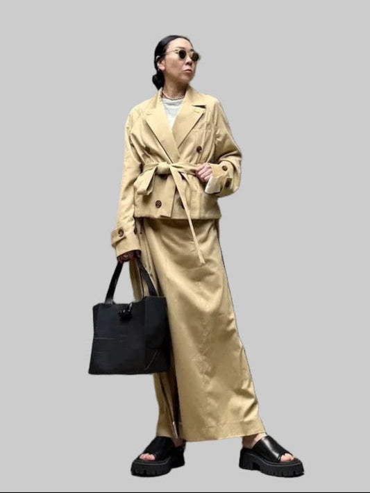 APRON PANTS COTTON CASHMERE