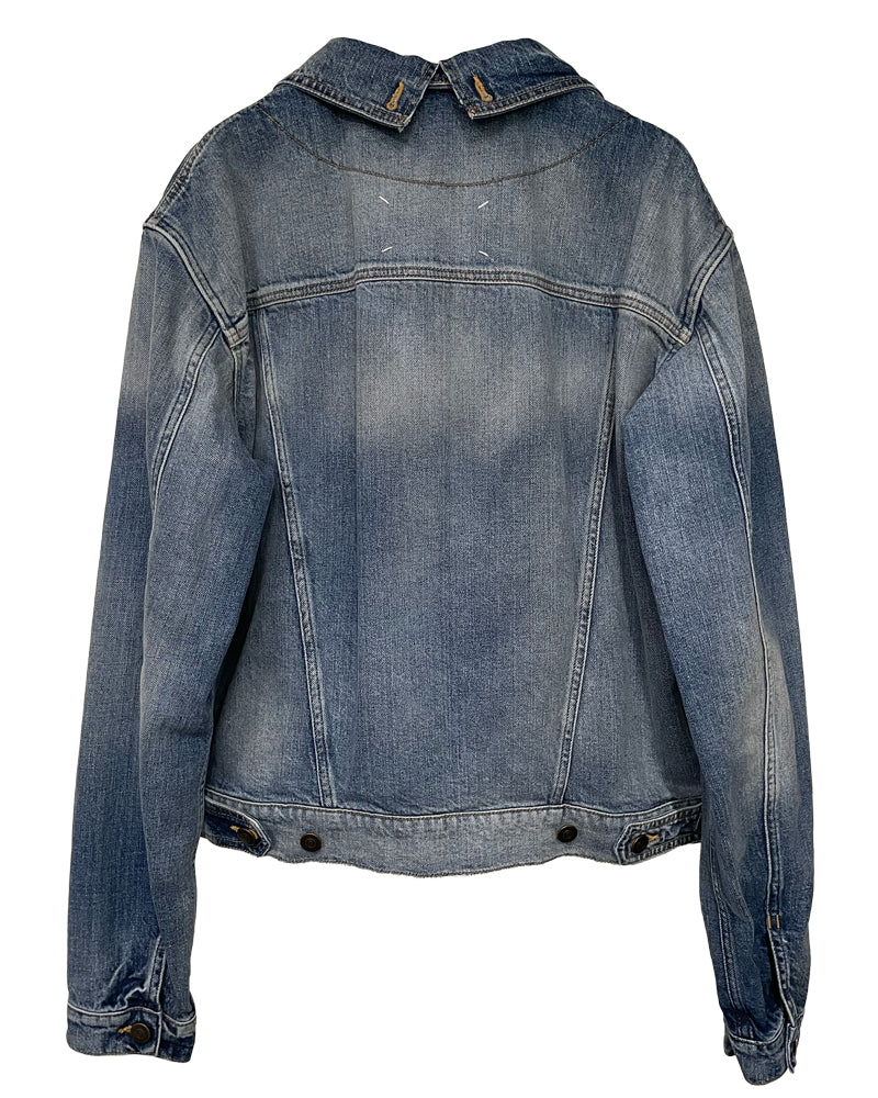 FOLDABLE COLLAR DENIM JACKET