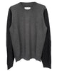 TWO-TONE WOOL CREWNECK