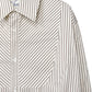 Detachable Ribbon Collar Striped Shirt（MEN）