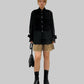 Front Ruffle Chiffon Shirt（MEN）