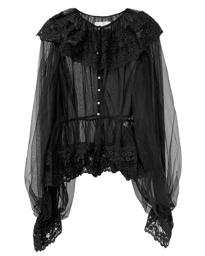 Dentelle Tape Tulle Blouse
