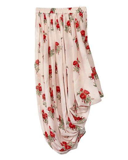 Printed Drapé Skirt