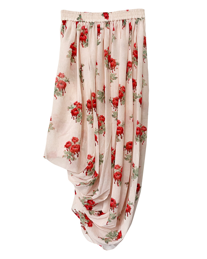 Printed Drapé Skirt